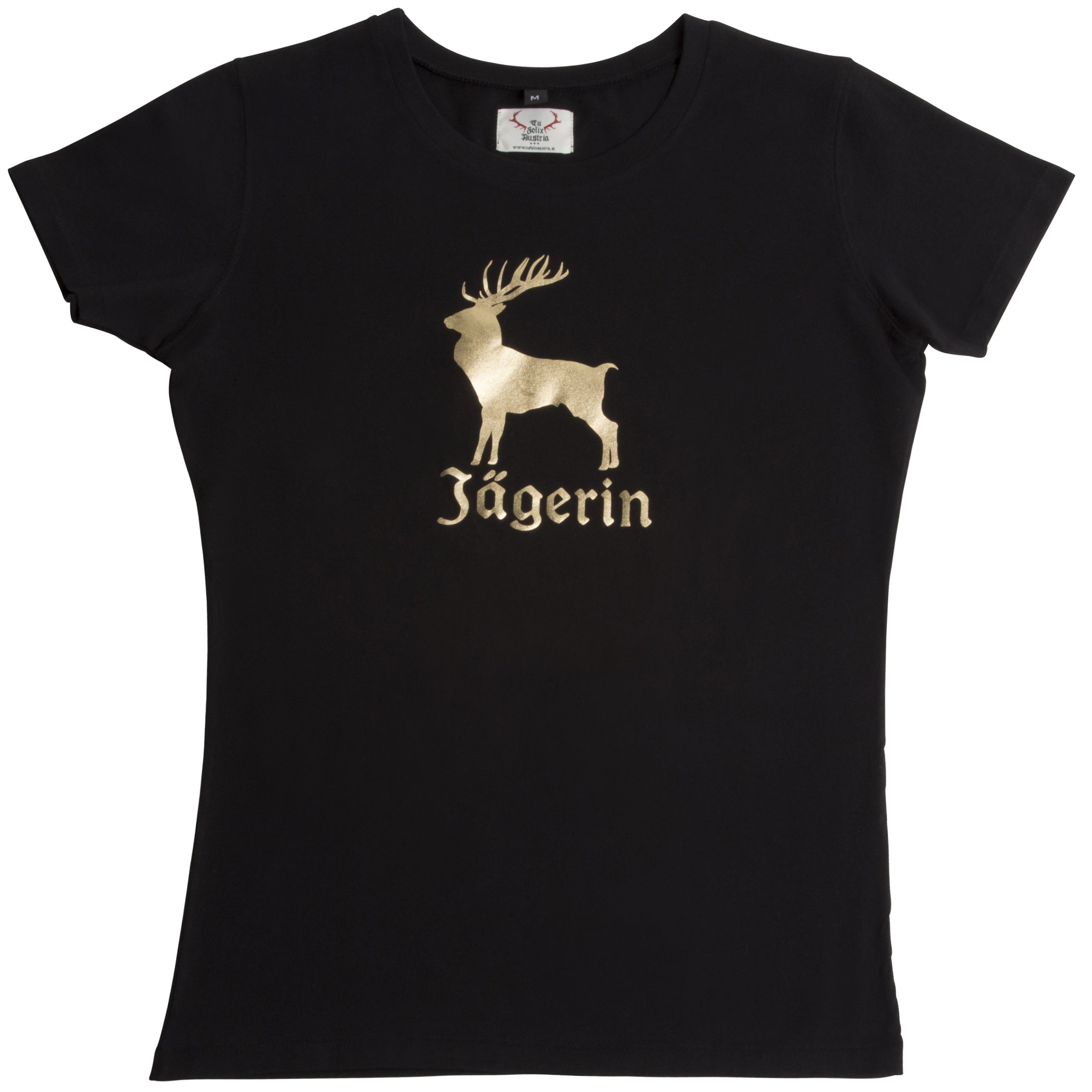 Damen T-Shirt "Jägerin" - schwarz